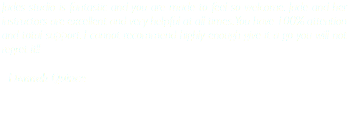 Jades studio is fantastic and you are made to feel so welcome. Jade and her instructors are excellent and very helpful at all times. You have 100% attention and total support. I cannot recommend highly enough give it a go you will not regret it!! - Hannah Quince